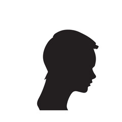silhouette of a person vector on white background 