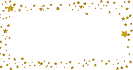 sparkle light glitter backgrounds astronomy outdoors. Scattered golden stars background png. Flying sparkling stars frame. golden glitter star transparent background. confetti decoration for party. 