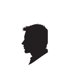 silhouette of a person vector on white background 
