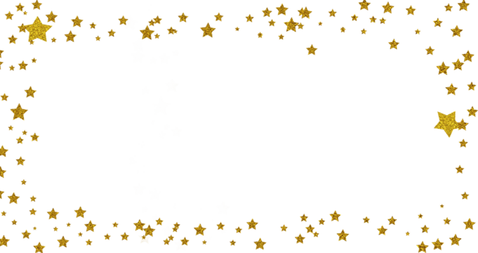 sparkle light glitter backgrounds astronomy outdoors. Scattered golden stars background png. Flying sparkling stars frame. golden glitter star transparent background. confetti decoration for party.