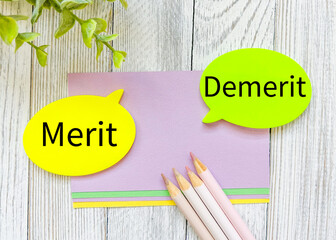 メリットとデメリット　merit and demerit