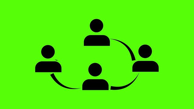 Set of 4 people icons vector