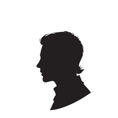 silhouette of a person vector on white background 