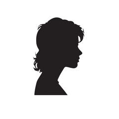silhouette of a person vector on white background 