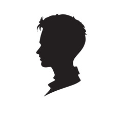 silhouette of a person vector on white background 