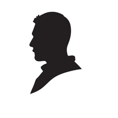silhouette of a person vector on white background 