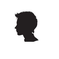 silhouette of a person vector on white background 