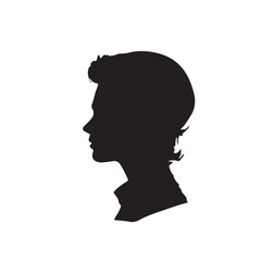 silhouette of a person vector on white background 