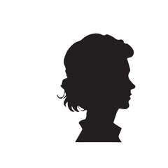 silhouette of a person vector on white background 