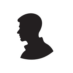 silhouette of a person vector on white background 