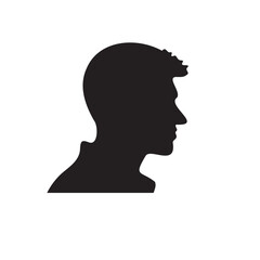 male and female avatars shilahoutte vector on white background 