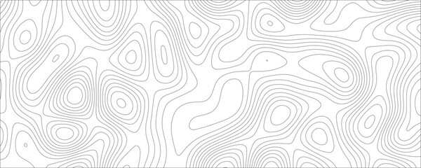 White & black topographic contours lines of mountains & geographic map pattern. Paper texture imitation of a geographical map shades. Cartography texture & Ocean topographic line