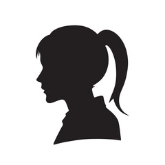 male and female avatars shilahoutte vector on white background 