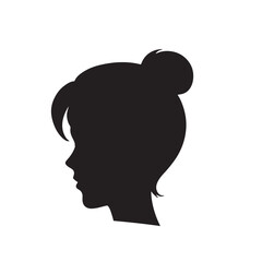 male and female avatars shilahoutte vector on white background 