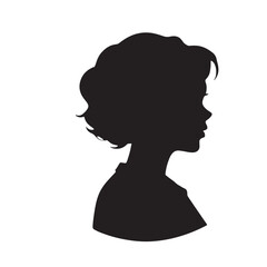 male and female avatars shilahoutte vector on white background 