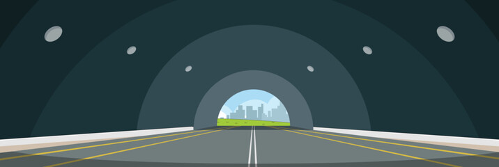 Cute and nice design of Tunnel with furniture and interior objects vector design