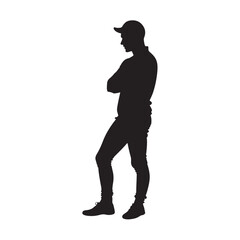 silhouettes of people on white background 