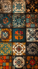 Intricate Oriental Patterns: An Exquisite Display of Timeless Geometries and Floral Motifs Reflecting Eastern Cultural Heritage