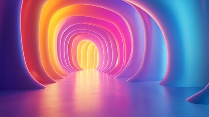 Fototapeta premium 3D render abstract background with colorful neon