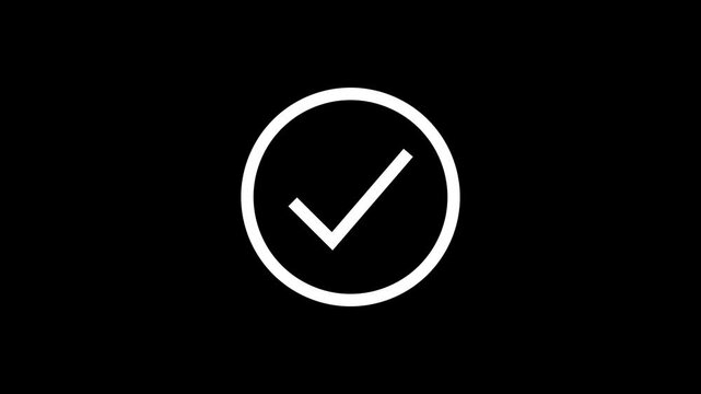 checkmark animation and double check icon. Yes tick. Correct check mark symbol. Checkmark animation 