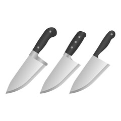 Sharp Kitchen Knife Cooking Tools Vector. Knife Element Cutting Tools.