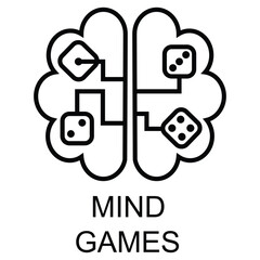Mind Games Icon. Vector Icon Design