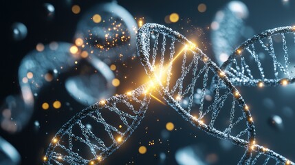 Glowing DNA Double Helix
