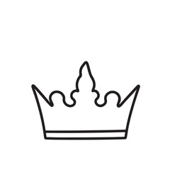 crown of crown shilahoutte vector on white background