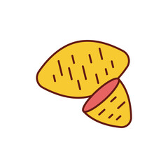 Sweet potatoes icon design