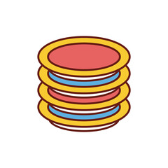 Dinner plates icon design
