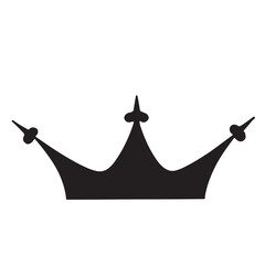 crown icons set shilahoutte vector on white background 