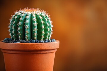 Cactus in a pot, isolated on a white background, studio shot in high resolution.