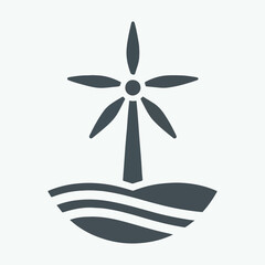 Wind turbine vector illustration
