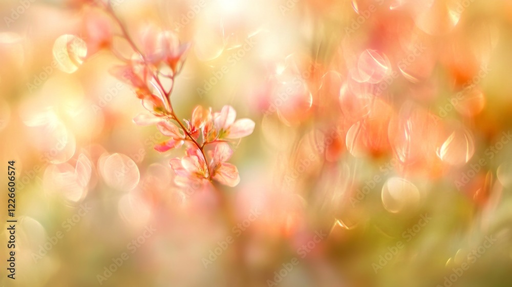 Aufkleber abstract bokeh lights in soft focus, with warm and cool tones blending harmoniously