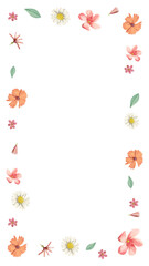 Spring flower frame png background, aesthetic design