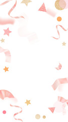 Birthday frame png celebrate confetti sticker, transparent background © Rawpixel.com