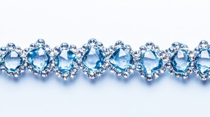 Elegant Light Blue Gemstone Bracelet on a Soft White Background