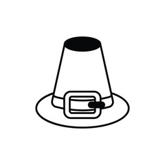 Pilgrim hat icon design