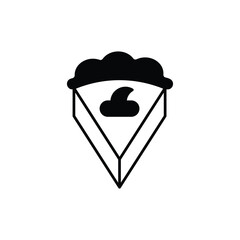 Pumpkin pie slice icon design