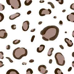 Leopard pattern png transparent background brown design paint style