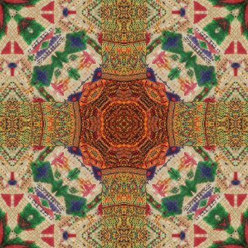 Embroidery and batik design concept. Antique art for clothing print, sublimation block etc. New trendy wallpaper, cover photo, interior decoration idea. Abstract pattern for the carpet background