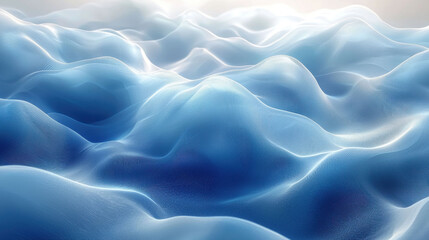Obraz premium Abstract wave background in muted blue tones creates serene atmosphere