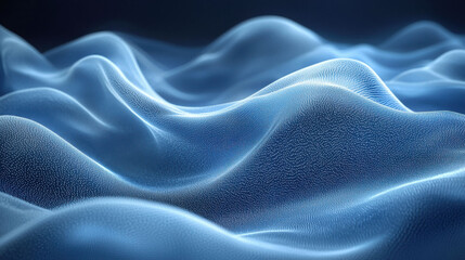 Obraz premium Abstract wave background in muted blue tones creates serene atmosphere