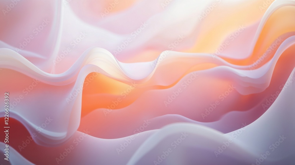 Fototapete close-up of an abstract background with fluid, organic shapes and subtle textures, blending soft and