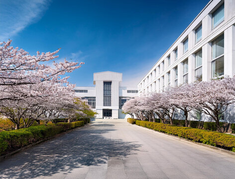 桜と学校