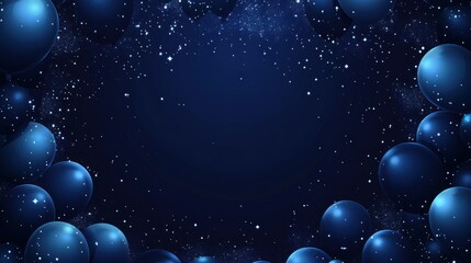 Blue balloons celebration background, event invite