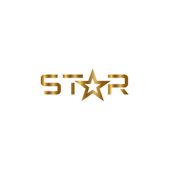 wordmark star logo design template
