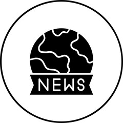 Obraz premium World News Icon