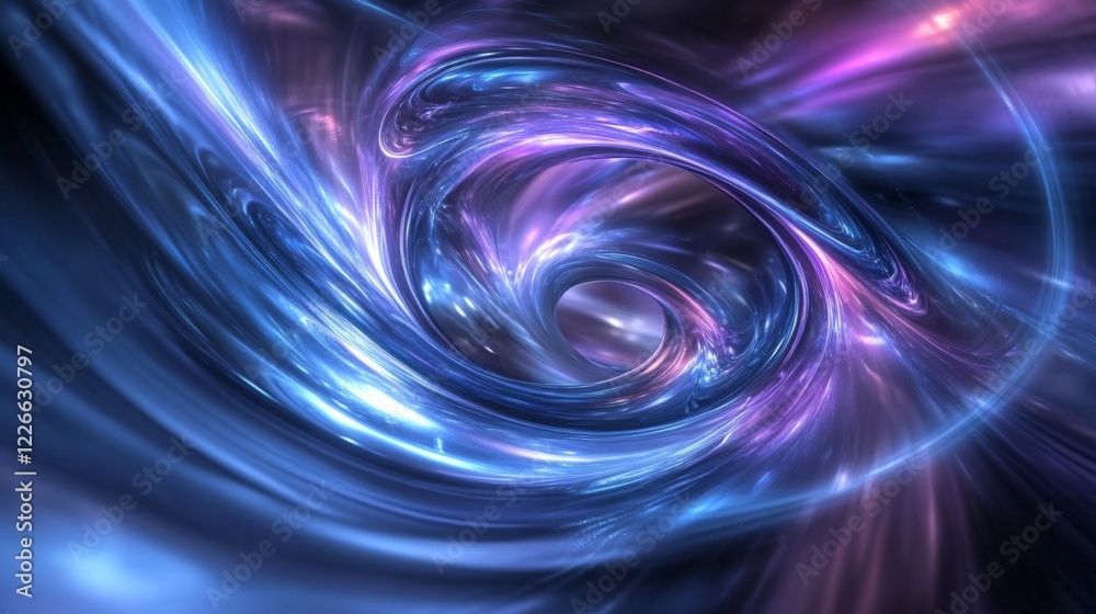 Aufkleber Close-up of a vibrant abstract background with swirling colors in shades of blue and purple, creating a dynamic and fluid visual effect.