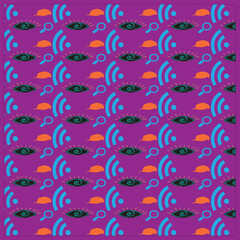 seamless pattern with fishes